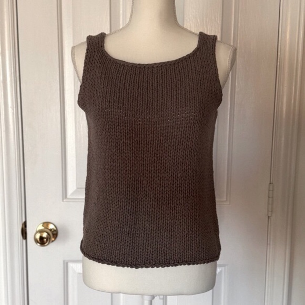 “EILEEN FISHER” Chunky Knit Sleeveless Tank Top